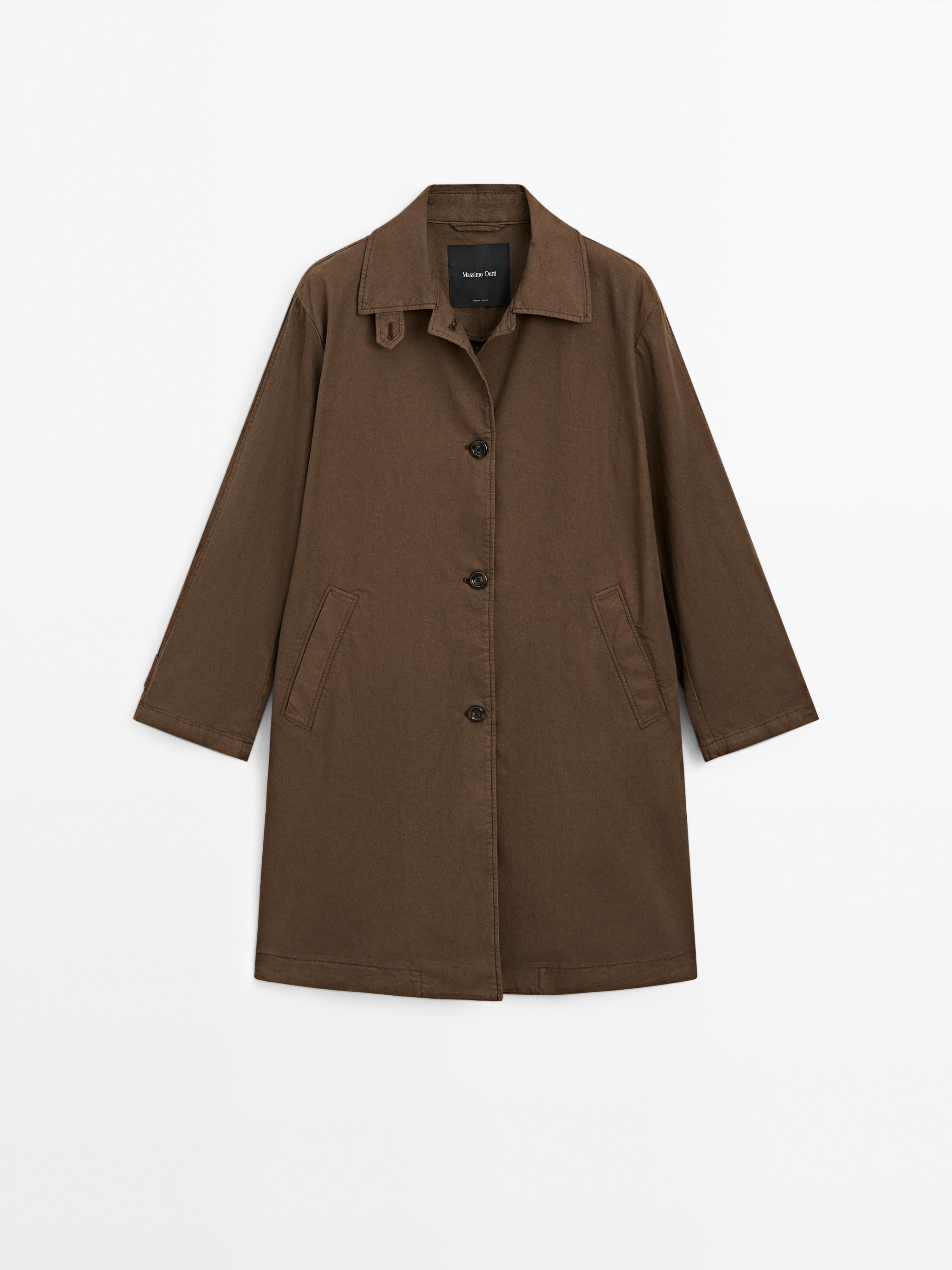 Cotton blend trench coat